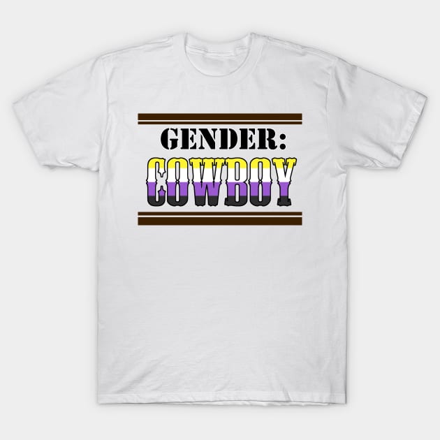 Gender: COWBOY - Enby Colors T-Shirt by Akamaru01